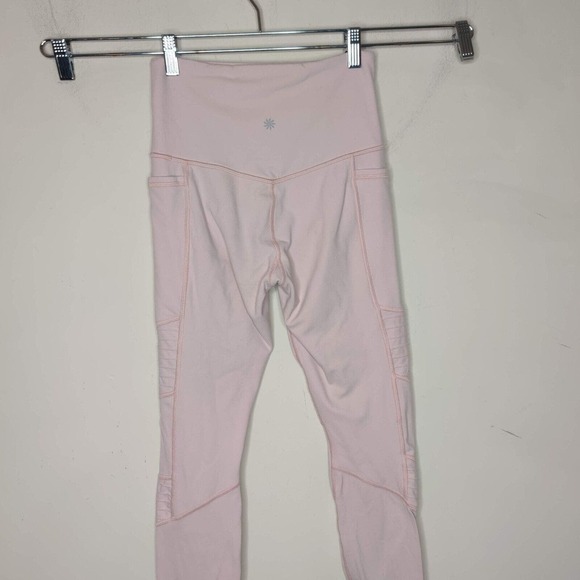 Athleta Powervita Inclination Moto Tights Orchid Pink‎ Side Pocket - Picture 11 of 15